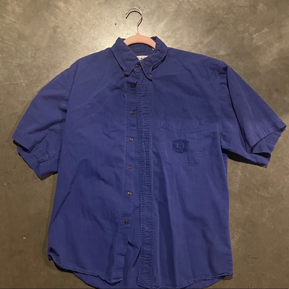 Mens vintage Bugle Boy Polo blue shirt